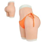 Adima Culotte en Silicone Faux Vagin Pantalon Butt Lifter Culotte Shapewear Rembourrée pour Travestis Transgenres Cosplay,Wheat(Basics)