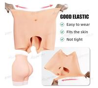 Adima Culotte en Silicone Grande Taille pour Femmes, amplificateur de Fesses, modelant Les Hanches, contrôle, Ouverture à l'entrejambe, Lingerie pour Femmes et crossdressers,Color3,One Size