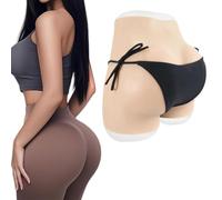 Adima Culotte en Silicone pour travestissement, rehausseur de Hanches, Coussin de Fesses, Short Gainant, dissimule Le pénis pour Les Personnes transgenres,Marron,Basic