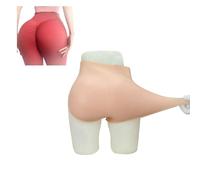 Adima Culotte en Silicone réaliste Culotte lève-Fesses sous-vêtements pénétrables Fausse Chatte Pantalon Triangle Taille Haute pour transgenre,Marron,Basic