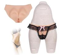 Adima Culotte en Silicone réaliste Culotte rembourrée Shaper Short Triangle Short Cachant Gaff Boxer Slips pour Cosplay Transgenre,Ivoire,Upgrade