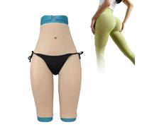 Adima Culotte en Silicone réaliste mi-Longue avec Extension de Hanches Amovible, Rembourrage des Fesses, Culottes gainantes pour Cosplay,Marron,Basic