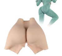 Adima Culotte Modelante Réaliste en Silicone pour Hanches, sans Coutures avec Ouverture À l'entrejambe, Faux Fessier, Pantalon Rehausseur pour Travestis,White (1.2cm)