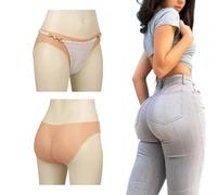 Adima Culotte réaliste avec vagin de travesti, Silicone, sous-vêtements cachant Les Fesses, Shorts de contrôle pouvant être utilisés pour uriner et insérés pour Le Cosplay,Marron,Basic