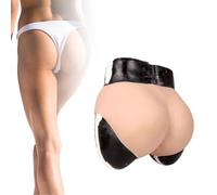 Adima Culotte simulant Le vagin et Le fessier en Silicone, Short Triangulaire insérable pour améliorer Les Fesses, pour Personnes transgenres,Light Brown,Basic