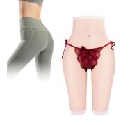 Adima Culottes en Silicone avec vagin factice, Boxer Cache-greffes, sous-vêtements pour améliorer Les fessiers, de l'homme à la Femme pour vêtements de célébrités transgenres,Marron,Basic