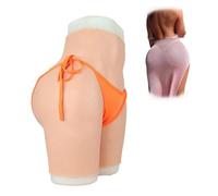 Adima Culottes en Silicone intégral pour travestis avec vagin factice, Coussinets de fessier, Shorts de contrôle, Boxers cachant la Gaine pour Cosplay,Ivory White,Upgrade