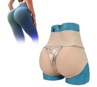 Adima Culottes en Silicone Réalistes avec Fausse Vagin, String Gaff Dissimulé Pouvant Accueillir des Culottes Sissy pour Crossdresser Et Personne Transgenre,Wheat(Upgrades)