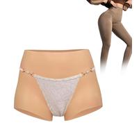 Adima Culottes en Silicone Respirant pour Homme vers Femme, Fausse Vulve, Pantalon Modelant Les Fesses, Short De Contrôle pour Cosplay Et Crossdressing,White(Basics)