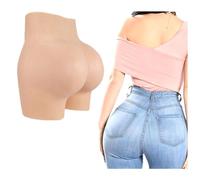 Adima Pantalon d'amélioration de la Hanche en Silicone Réaliste Fausse Chatte Culotte de Shapewear rembourrée sous-vêtements vaginaux Rechargeables pour Le Cosplay,Marron,Basic
