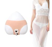 Adima Pantalon de Faux vagin en Silicone réaliste Sissy Butt Lift Contrôle Triangle Short Cacher Gaff sous-vêtements pour travesti,Marron,Basics