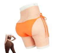 Adima Pantalon en Silicone Faux Cul Pluggable Faux vagin Boxer Slips Hip Shaper Control Shorts pour travesti transgenre,Marron,Basic