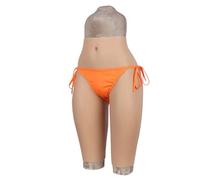 Adima Pantalon en Silicone réaliste avec Fausse vulve, Culotte dissimulatrice, rehausseur de Fesses, Pantalon Gainant pour Personnes transgenres et Travesties,Marron,Basic