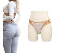 Adima Pantalon en Silicone transgenre Fausse Chatte Boxeur Triangle Culotte Hanche Lift Cul Cul façonneur de contrôle Shorts pour travesti,Marron,Basic