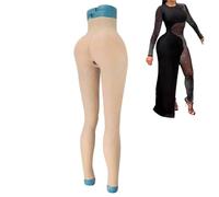Adima Pantalons de contrôle avec dessinateur de Fesses en Silicone réaliste, Gaine cachant Le vagin pour Cosplay.,Color2,Basic