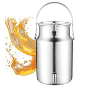 Adima pichet à lait robuste 304 Pot À Lait Hermétique en INOX avec Couvercle Et Robinet pour Une Utilisation dans Les Cuisines Rurales Et Domestiques,10L