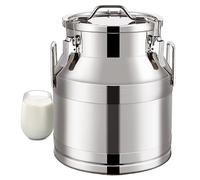 Adima Seau À Lait Robuste en Acier Inoxydable 304 Acier Inoxydable Hermétique Pot À Lait seau à lait portable de grande capacité Carafe de transport pour liquide,76L