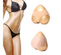 Adima Shorts en Silicone réalistes pour Fesses, Culotte Fausse vagin, shapeur de Hanches, rehausseur de Fesses en Forme de Triangle, pour Cosplay féminin,Natural,T1.8