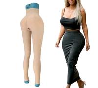 Adima Silicone Faux Vagin Culotte Cheville Longueur Hanche Enhancer sous-vêtements Pantalon Artificiel Butt Shaper Contrôle Pantalon pour Cosplay,Marron,Basic