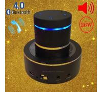 Adin-Enceinte Bluetooth portable en métal avec mini basses tactiles, caisson de basses, micro, haut-parleurs de musique, téléphone, résonance des vibrations, sans fil, 26W Silver