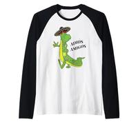 Adios Amigos Alligator Humoristique Cinco de Mayo Manche Raglan
