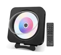 Adirigo Lecteur CD avec Anti-Poussière et Écran LED Lecteur CD Portable avec Bluetooth 5.1 Haut-parleurs HiFi Intégrés Lecteur CD Enfant avec Télécommande FM Radio Prise USB AUX (Noir)