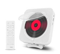 Adirigo Lecteur CD avec Lecteur de Musique Mural Bluetooth Boombox Audio Domestique avec écran LCD et Cache Anti-poussière, Haut-parleurs HiFi intégrés avec télécommande