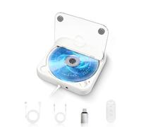 Adirigo Lecteur CD pour Voiture avec Protection Antichoc en Silicone - Lecteur CD Portable Externe avec USB Rallonge CD Player Voiture pour PC TV Haut-parleurs Externes