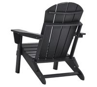 Adirondack Chair Set Of 2-Duoku-All-Weather Folding Outdoor Patio Chairs-Avec Cup Holder-Black Plastic Pour Garden & Backyard Multicolore