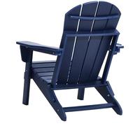 Adirondack Chair Set Of 2-Duoku-All-Weather Folding Plastic Chairs-Avec Cup Holder-Pour Garden & Backyard-Navy Blue Multicolore