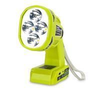 Adisipsoarin Lampe torche LED sans fil pour batterie Ryobi 18 V, lampe de travail LED 22 W avec ports USB-A et USB-C 2,1 A de charge rapide pour chantier, réparation de voiture, camping, urgence