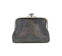 AdiStylinno Porte-monnaie pour femme, petite pochette portable avec serrure à baiser, mini porte-monnaie vintage brillant pour cartes, clés, pièces de monnaie, gris, 12 x 9 x 2 cm / 4.72 x 3.54 x 0.78