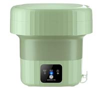 ADITAM Mini Machine à Laver Portable, Cuve à Linge Pliable, avec poignée, Machine à Laver Chaussettes et Sous-Vêtements pour Camping Maison Voyage Appartements Dortoirs,Vert Double the comfort