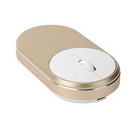 ADITAM Souris Bluetooth sans Fil, Souris Optique Rechargeable par Ordinateur, Prise USB-in Souris pour Ordinateur Portable pour Bureau à Domicile, Souris Ergonomique Plug and Play (dorée) Double The