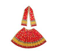 Aditri Creation Laxmi Durga Devi MATA Dress poshak vastra Cloth lehanga Chunari Puja Item for Idol Statues for Indian Traditional New Year Decorations Festival(Size :- 9")(Red)