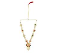 Aditri Creation Mala décoratif pour Laddu Gopal/Devi Maa/Radha Krishna/indien traditionnel Janmashtmi God Goddess Haar Sringar Ensemble de bijoux pour toutes les statues de dieu (taille : 17,8 cm)