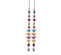 Aditri Creation Set of 2 Door Hanging 10 Fabric Birds Tota String with Bell Festival Indian Traditional Festival Decorations for Home Wall Temple Bedroom Room Home Decor Gifting(Size :-19" Approx)