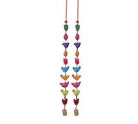 Aditri Creation Set of 2 Indian Traditional Door Hanging 10 Fabric Birds Tota String with Bell Festival Decoration for Home Wall Temple Bedroom Kids Room Home Diwali Decor Gifting(Size :-19" Approx)