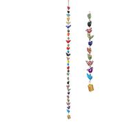 Aditri Creation Traditional Indian Single Door Hanging 30 Fabric Birds Tota String with Bell Diwali Festival Decoration for Home Wall Temple Bedroom Kids Room Home Decor Gift (Size: Approx. 48")