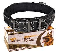 ADITYNA Collier Tactique pour Chien avec poignée pour Le Dressage et la Marche, Robuste et réglable, Extra Large avec Coutures réfléchissantes pour Chiots de Taille Moyenne, Grande et XL, Comprend 2
