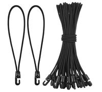 Adiwo 42 Pièces Tendeurs Elastique avec Crochets, 25cm Tendeur Crochet Bache, Cordons Élastiques Courts avec Crochets, Tendeur en Caoutchouc pour Bannière, Pavillon, Bâche, Camping, Tente