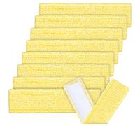 Adiwo 8 Bonnettes Microfibre pour Kärcher WV1 WV50 WV75, Lingette Remplacement pour Karcher, Chiffons de Rechange en Microfibre, Accessoires de Rechange pour Kärcher Nettoyeurs de Vitres, Jaune