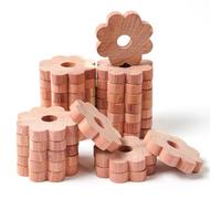 Adiwo Anneaux en Bois de cèdre, 24Pcs Anneaux de Cedre, 48*9mm Anti Mites Bois de Cèdre, Répulsif contre les mites du bois de cèdre naturel,Naturel sans Produit Chimique pour Les Armoires, Les Tiroirs