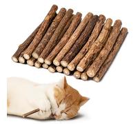 Adiwo Bâtons d'herbe à Chat, 20pcs Bâtons à Mâcher pour Chats, Herbe à Chat Séchée pour Que Les Chats Jouent, Mâchent, Supprimer Le Tartre et La Mauvaise Haleine（8-10mm）
