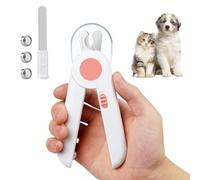 Adiwo Coupe-Ongles Chien Chat, Professionnel Coupe Ongles pour Animaux avec Lumière LED et Lime à Ongles et Protection aux Éclaboussures, Chien Toilettage Coupe Ongles Ligne de Sang LED Sécurité