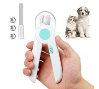 Adiwo Coupe-Ongles Chien Chat, Professionnel Coupe Ongles pour Animaux avec Lumière LED et Lime à Ongles et Protection aux Éclaboussures, Chien Toilettage Coupe Ongles Ligne de Sang LED Sécurité