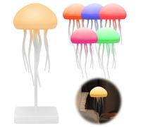 Adiwo Lampe Méduse LED Rechargeable, avec Tentacules Dynamiques, Lumière à commande vocale, pour Chambre, Salon (Modèle suspendu + socle)