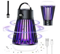 Adiwo Mosquito Zapper, Piège à Mouche Portable, Lampe Anti Moustique avec Lampe UV et éclairage, Mini UV Tueur d'Insectes Électrique pour Camping, Jardin, Terrasse, Intérieur et Extérieur