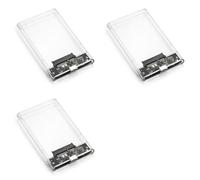 Adiythbm Boîtier pour disque dur externe USB 3.0 2,5" SATA SSD/HDD | Coque transparente en ABS + PC avec indicateurs LED et affichage de l'activité du lecteur; prend en charge jusqu'à 6 To et