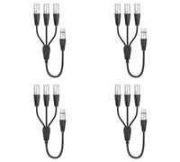 Adiythbm Câble répartiteur XLR Quad Sortie vers 3 micros à partir d'une | Le design à quatre sorties diffuse une entrée vers trois micros avec chemins blindés, minimisant la diaphonie et préservant
